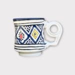 Marokkanischer Becher mit Augenhenkel blau