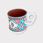 Marokkanischer Becher mit Augenhenkel hellblau