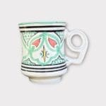 Marokkanischer Becher mit Augenhenkel hellblau mint