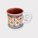 Marokkanischer Becher mit Ösenhenkel orange 2