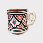 Marokkanischer Becher mit Augenhenkel rot