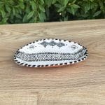 Moroccan ceramic oval dishes black 2 side