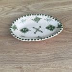 Moroccan ceramic oval dishes green 1