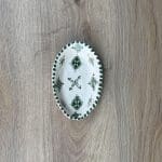 Moroccan ceramic oval dishes green