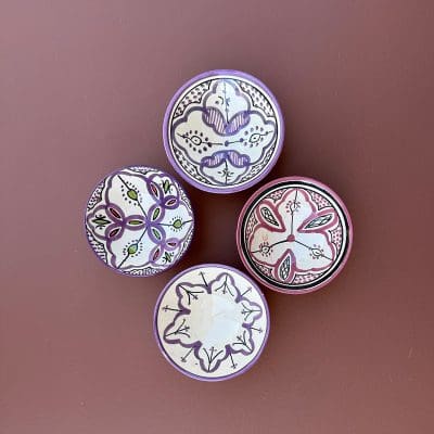 Marokkaanse kommen 12 cm paarse tinten
