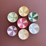 Marokkaanse kommen 10 cm gestreept meerdere kleuren