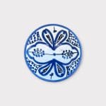 Marokkaanse kleine keramische schaaltjes 7,5 blauw Marokkaans klein keramisch object, blauw, 7,5 cm