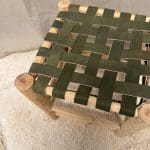 green leather stool 5