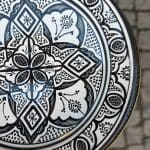 Plat en céramique marocaine 42 cm noir 2