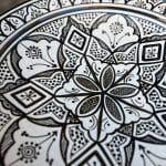 Plat en céramique marocaine 42 cm noir 3