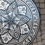 Plat en céramique marocaine 42 cm noir 3