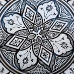 Plat en céramique marocaine 42 cm noir 1