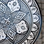 Plat en céramique marocaine 42 cm noir 2