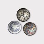 Marokkaanse kommen_18 cm_zwart, paars en multi