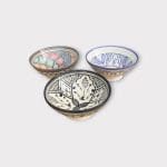 Marokkaanse kommen_18 cm_zwart, paars en multi