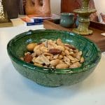 Bol vert de 16 cm sur pied_5