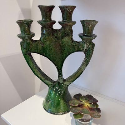 tamergoute 4-armet lysestage i grøn