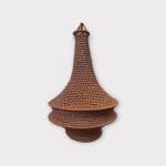 Lampe à tajine_PETITE_ROUILLE_2 Lampe marocaine au crochet couleur rouille, taille S