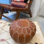 light brown pouf in mini version