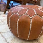 light brown pouf in mini version