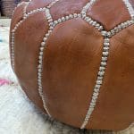 light brown pouf in mini version