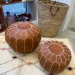 light brown pouf in mini version