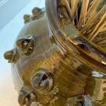 vase rond en jaune tamégroute H26 cm Oe25 cm_3