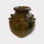 vase rond en jaune taméroute H26 cm Oe25 cm_7