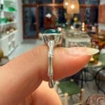 ring met groene onyx steen