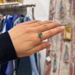 ring met groene onyx steen