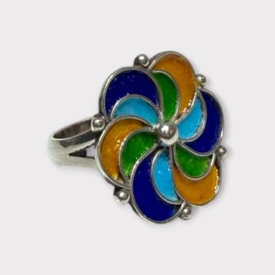 ENAMEL ZELLIGE RING