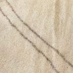 Beni Ouarain tæppe_ZEN måler 217x296 - hvid uld med beige mønster