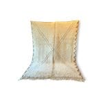 Beni Ouarain tæppe_ZEN måler 217x296 - hvid uld med beige mønster