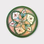 25 cm kom groen bloemmotief