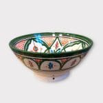 25 cm kom groen bloemmotief