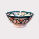 25 cm schaal petrol bloemenmotief