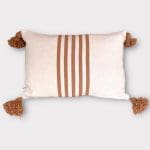 Halima sengetæppe med brune striber i 100% bomuld