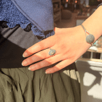 Nice ring with yin and yang in the middle. Harmonious expression.