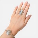 Lunja ring i sølv håndlavet i Marokko.