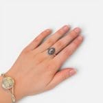 Nice ring with yin and yang in the middle. Harmonious expression.