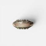 Fine, elegant ring. Narrow with discreet pink oblong stone and fine silver details.