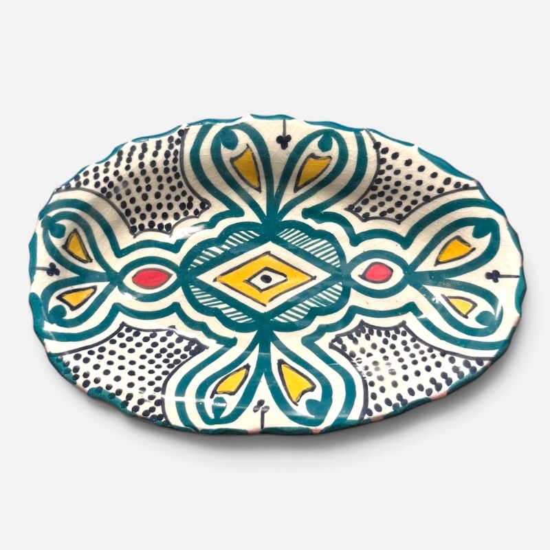 takket fad, GRØN, 20 cm.