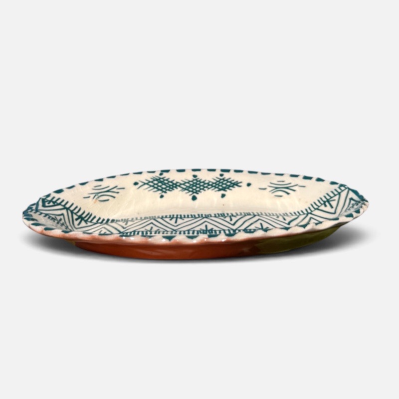 takket fad, GRØN, 20 cm.