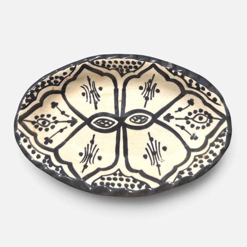 takket fad, sort/grå, 20 cm.
