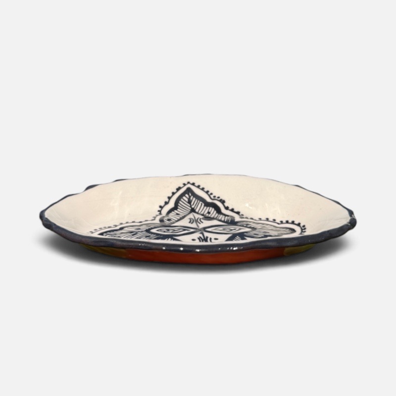 takket fad, sort/grå, 20 cm.