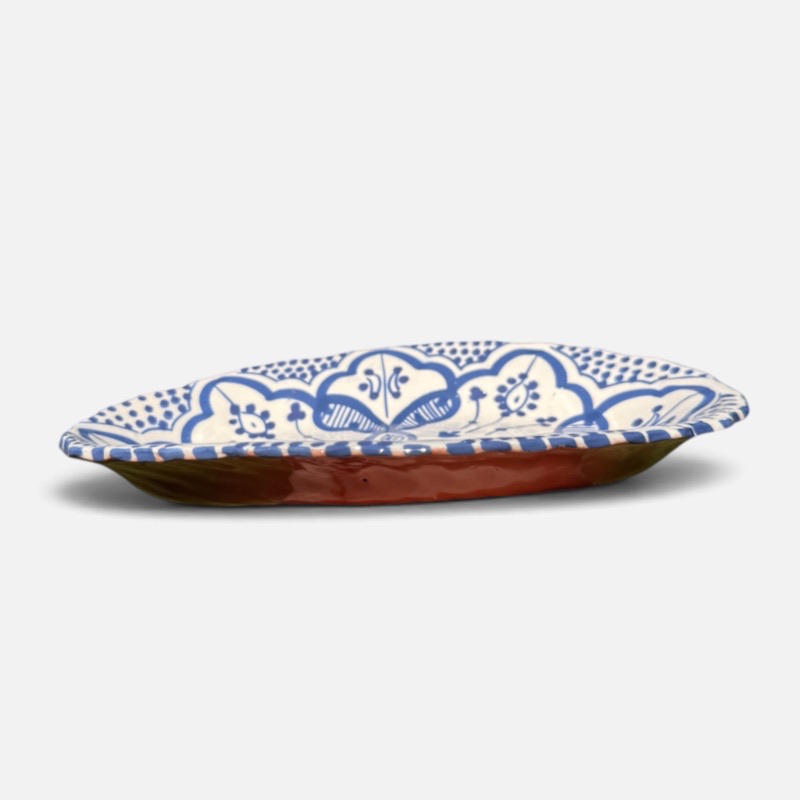 takket fad, blå, 20 cm.