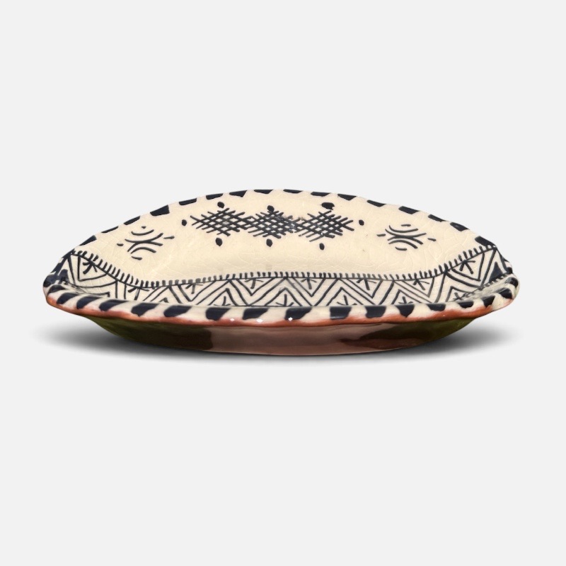 takket fad, sort/grå, 20 cm.