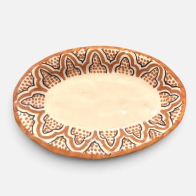 takket fad, BRUN, 20 cm.