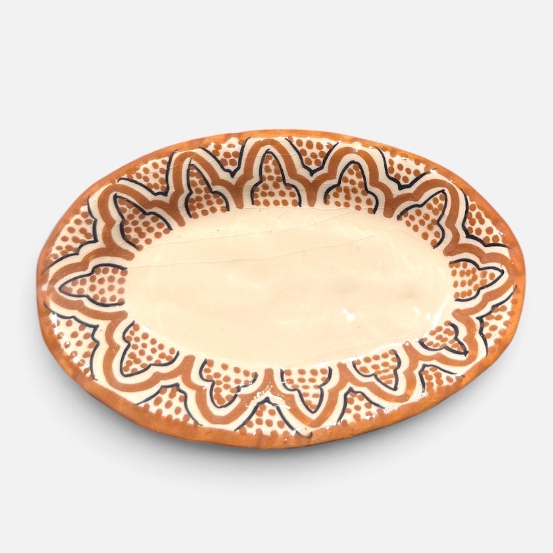 takket fad, BRUN, 20 cm.