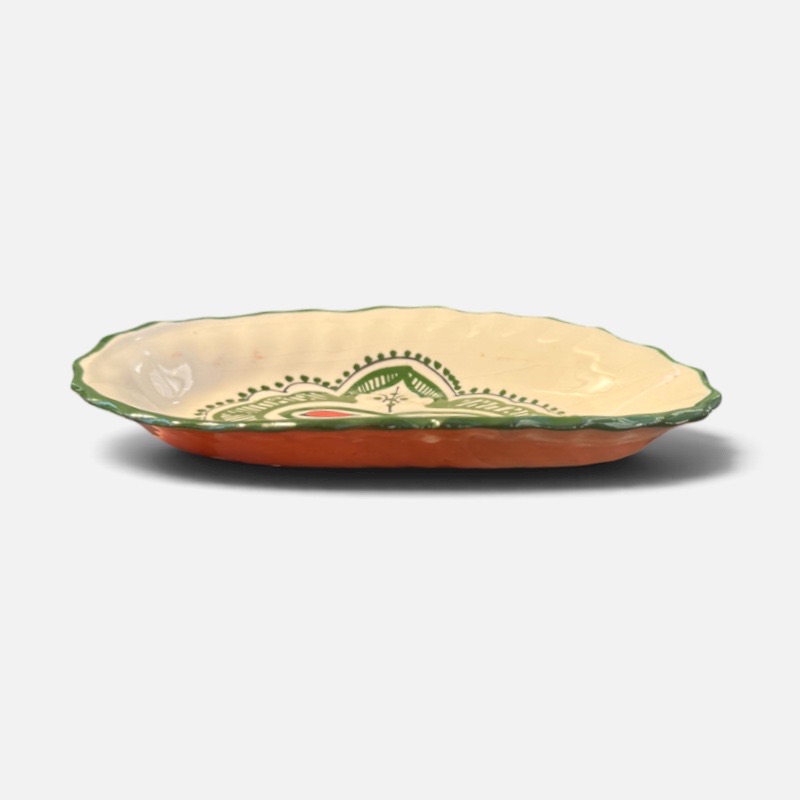 takket fad, GRØN, 20 cm.